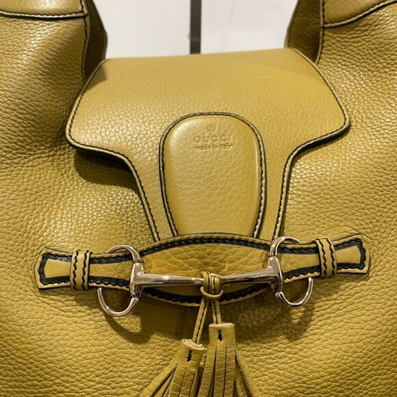 Gucci Green/Yellow Leather Emily Hobo Bag (JB1210) - Picture 3 of 14